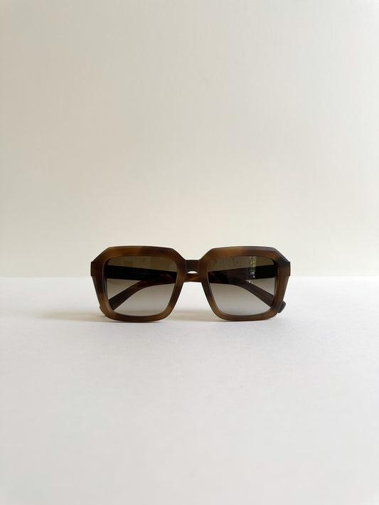 Mykita brown Kilenda timeless sunglasses frame. Acetate. Craftsmanship. Amsterdam.